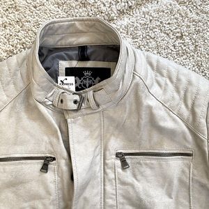 Express Men Faux Leather Moto Jacket